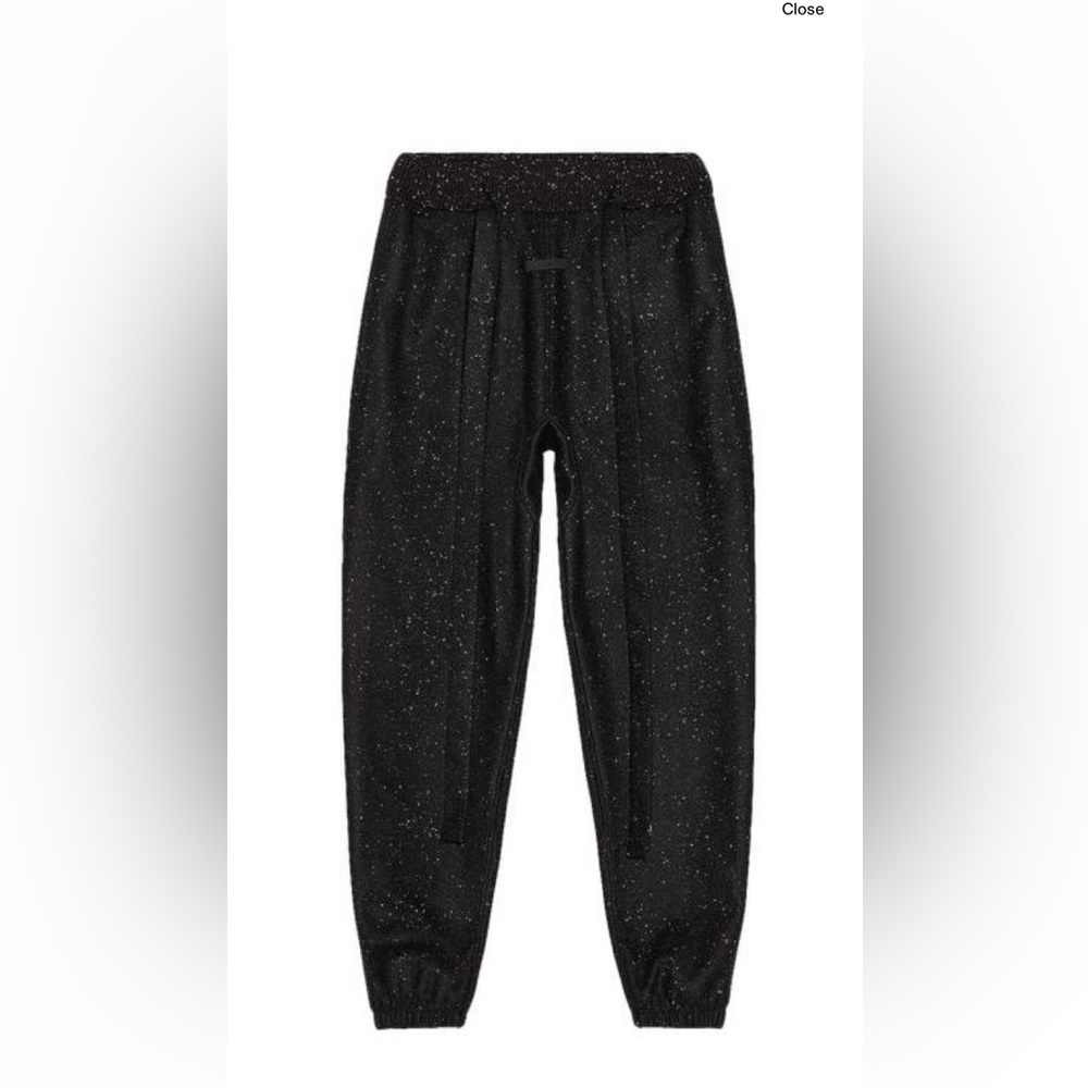 Fear Of God x Zegna Donegal Wool Joggers Sweatpants Size Large Black Grey Marl